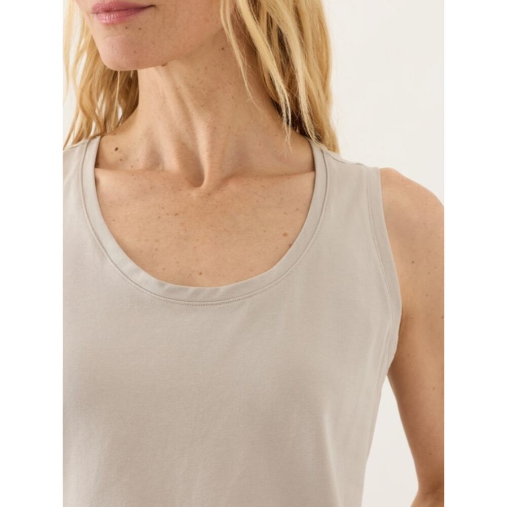 Pact Luxe Organic Cotton Tan Tank Womens S Recycled Natural Granola EUC